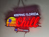 Light Beer Mountain Keeping Florida Chill LED Neon Sign Light Lamp