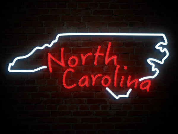 North Carolina Map State Beer Neon Light Lamp Sign