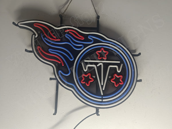 Tennessee Titans Football Team Logo LED Neon Sign Light Lamp With Dimmer