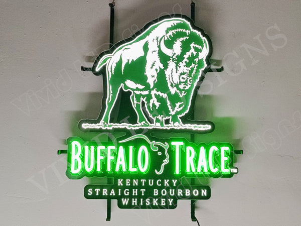Buffalo Trace Logo LED Neon Sign Light Lamp With Dimmer