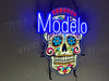 Cerveza Modelo Sugar Skull LED Neon Sign Light Lamp With Dimmer