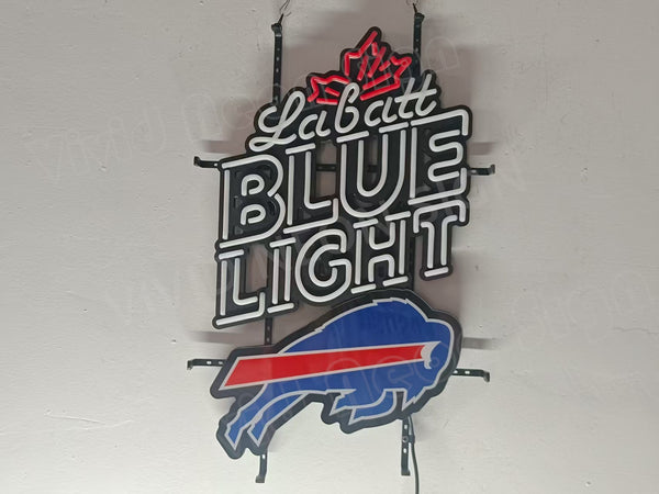 Labatt Blue Beer Buffalo Bills LED Neon Sign Light Lamp With Dimmer