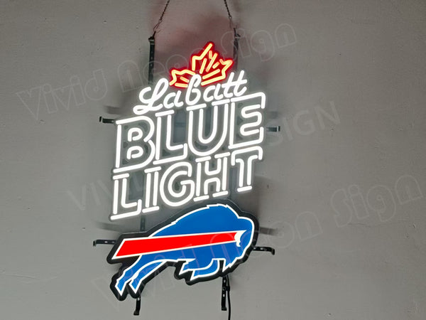 Labatt Blue Beer Buffalo Bills LED Neon Sign Light Lamp With Dimmer