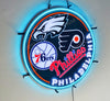 Philadelphia Sports Fan Eagles & 76Ers &Phillies & Flyers Team LED Neon Sign Light Lamp