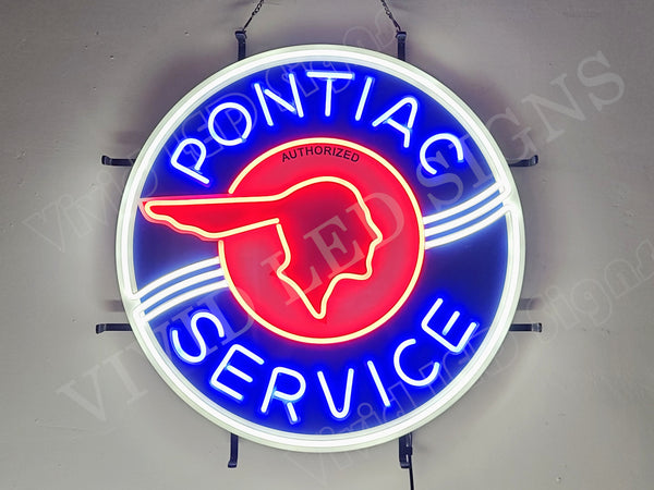 Plymouth Pontiac Service LED Neon Sign Light Lamp With Dimmer