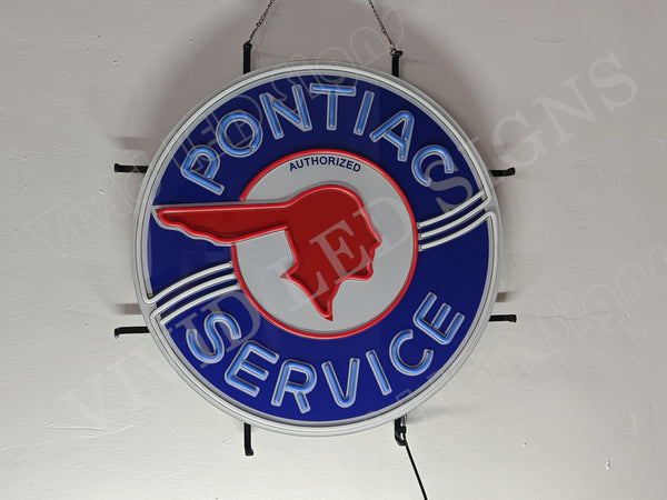 Plymouth Pontiac Service LED Neon Sign Light Lamp With Dimmer