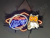 Hooters Owl Miller Lite Beer LED Neon Sign Light Lamp With Dimmer