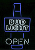 Bud Light Beer Bottle Open Faux LED Neon Sign Light Lamp