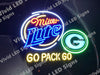 Green Bay Packers Go Pack Go LED Neon Sign Light Lamp