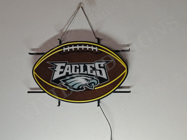 Philadelphia Eagles Football LED Neon Sign Light Lamp With Dimmer