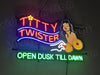Titty Twister Open Dusk Till Dawn   LED Neon Sign Light Lamp With Dimmer