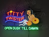 Titty Twister Open Dusk Till Dawn   LED Neon Sign Light Lamp With Dimmer
