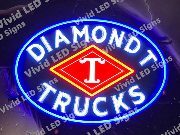 Diamond T Trucks LED Neon Sign Light Lamp