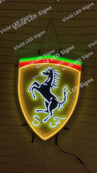 Ferrari Logo LED Neon Sign Light Lamp