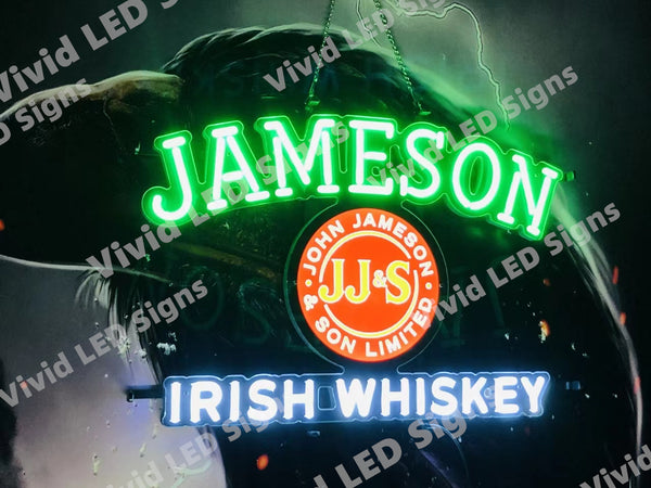 Jameson Irish Whiskey LED Neon Sign Light Lamp