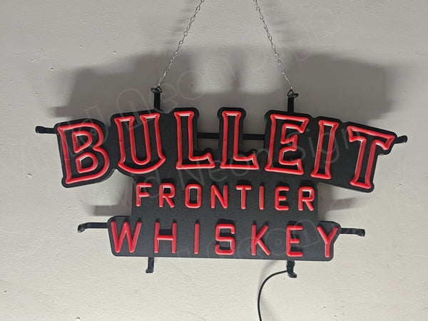 Bulleit Frontier Whiskey LED Neon Sign Light Lamp
