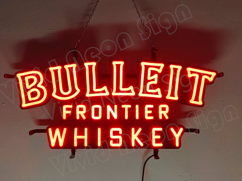 Bulleit Frontier Whiskey LED Neon Sign Light Lamp
