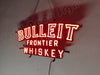 Bulleit Frontier Whiskey LED Neon Sign Light Lamp