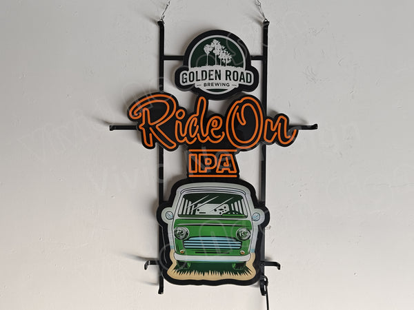 Golden Road Ride On IPA LED Neon Sign Light Lamp