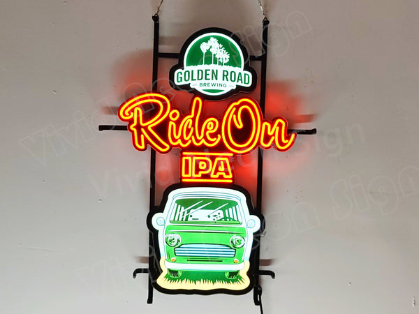 Golden Road Ride On IPA LED Neon Sign Light Lamp