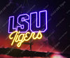 LSU Tigers LED Neon Sign Light Lamp WIth Dimmer