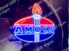 Amoco Oil Gasoline LED Neon Sign Light Lamp