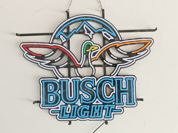 Busch Light With Flying Duck LED Neon Sign Light Lamp