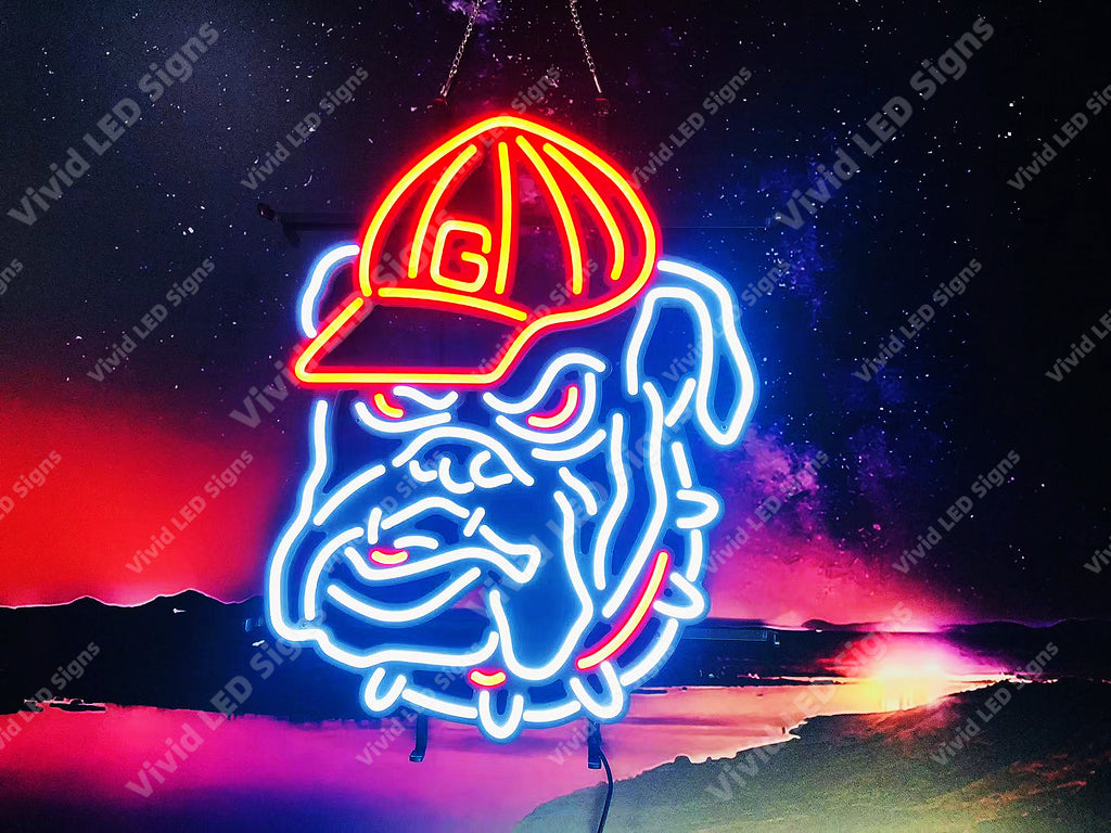 Georgia Bulldogs GA LED Neon Sign Light Lamp WIth Dimmer – neonsign.us