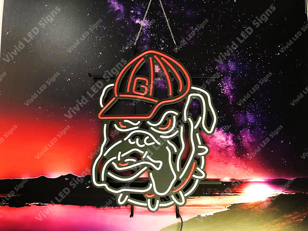 Georgia Bulldogs GA LED Neon Sign Light Lamp WIth Dimmer – neonsign.us