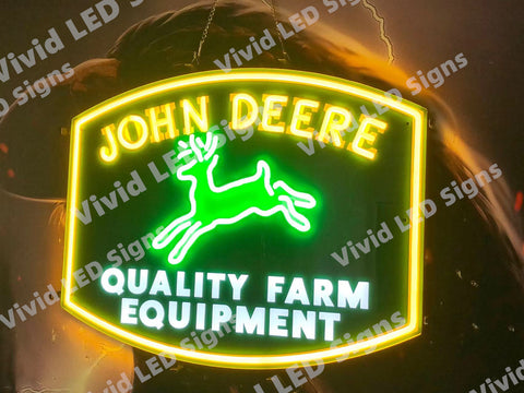 John Deer Quality Farm Equipment LED Neon Sign Light Lamp