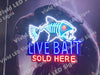 Live Bait Sold Here Fish LED Neon Sign Light Lamp