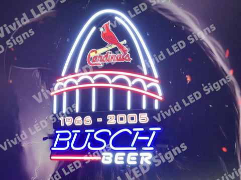 St. Louis Cardinals Stadium Busch Beer LED Neon Sign Light Lamp