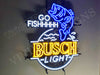 Bass Fish Go Fishhhhh Busch Light LED Neon Sign Light Lamp