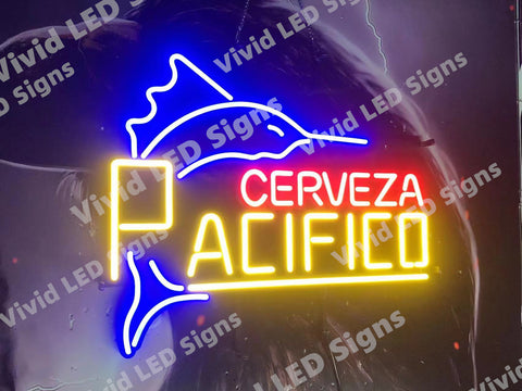 Cerveza Pacifico Swordfish LED Neon Sign Light Lamp