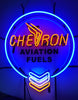 Chevron Aviation Fuels Oil Gas Neon Light Sign Lamp With HD Vivid Printing