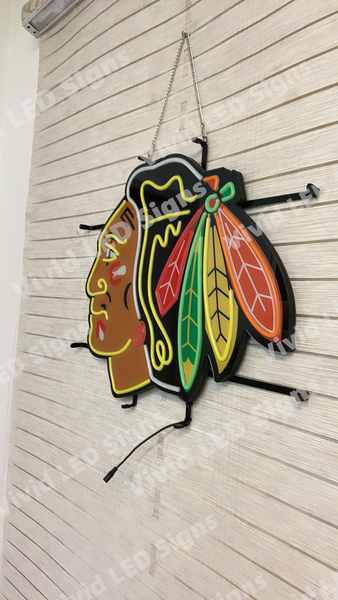 Chicago Blackhawks LED Neon Sign Light Lamp