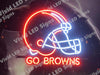 Cleveland Browns Helmet Go Browns LED Neon Sign Light Lamp