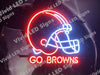 Cleveland Browns Helmet Go Browns LED Neon Sign Light Lamp