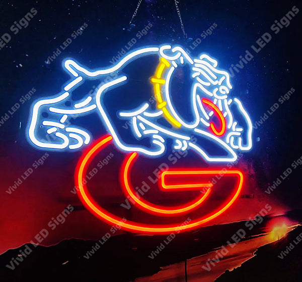 Georgia Bulldogs LED Neon Sign Light Lamp WIth Dimmer