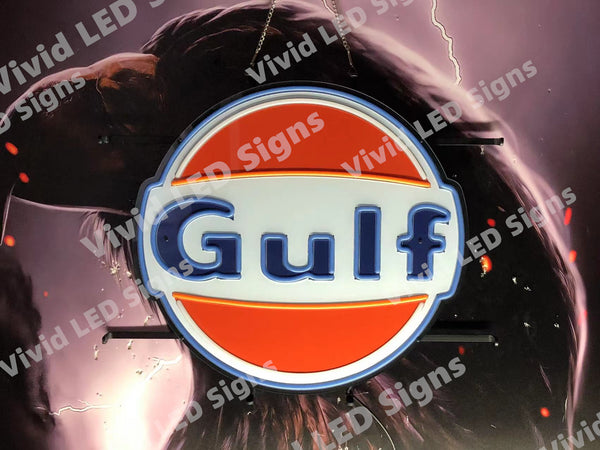 Gulf Gasoline LED Neon Sign Light Lamp