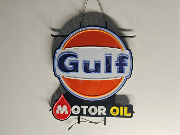 Gulf Motor Oil LED Neon Sign Light Lamp