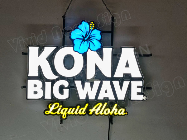 Kona Big Wave Beer LED Neon Sign Light Lamp With Dimmer