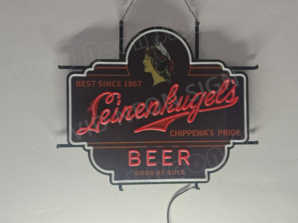 Leinenkugel's Beer Since 1867  LED Neon Sign Light Lamp With Dimmer