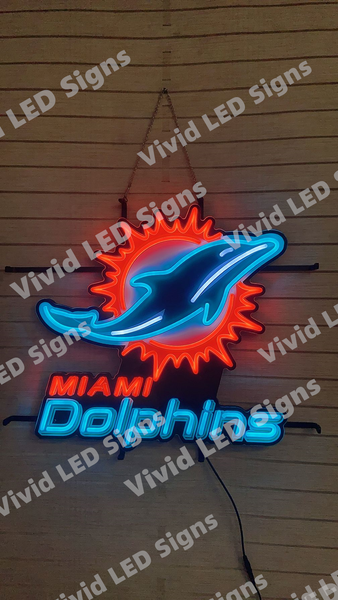 Miami Dolphins LED Neon Sign Light Lamp