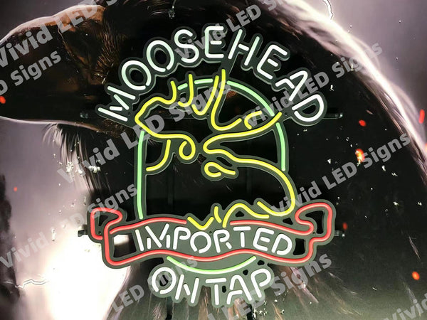 Moosehead Imported On Tap LED Neon Sign Light Lamp