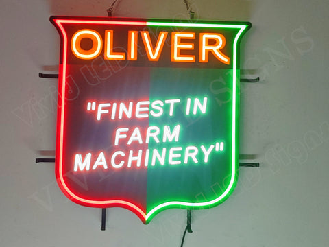 Oliver Finest in Farm Machinery LED Neon Sign Light Lamp With Dimmer