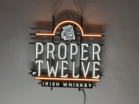Proper Twelve Irish Whiskey LED Neon Sign Light Lamp With Dimmer