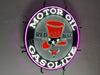 Red Hat Gasoline Oli Gas LED Neon Sign Light Lamp With Dimmer
