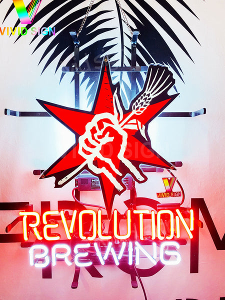 Revolution Brewing Beer Neon Light Sign Lamp With HD Vivid Printing