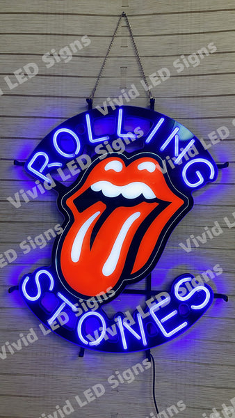 Rolling Stones Tongue LED Neon Sign Light Lamp